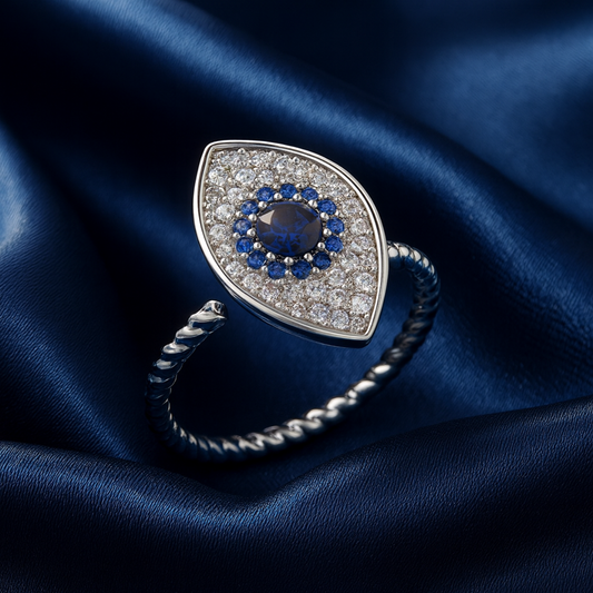 LUCKY EYE SPINNER RING