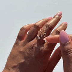 PEACH BLOSSOM SPINNER RING
