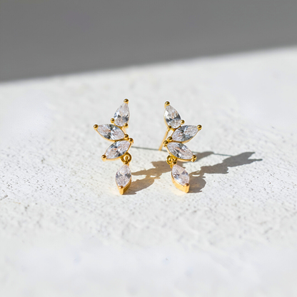 Marquise Leaf Ear Climber