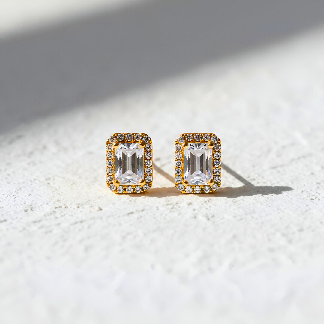 Emerald Cut Earrings