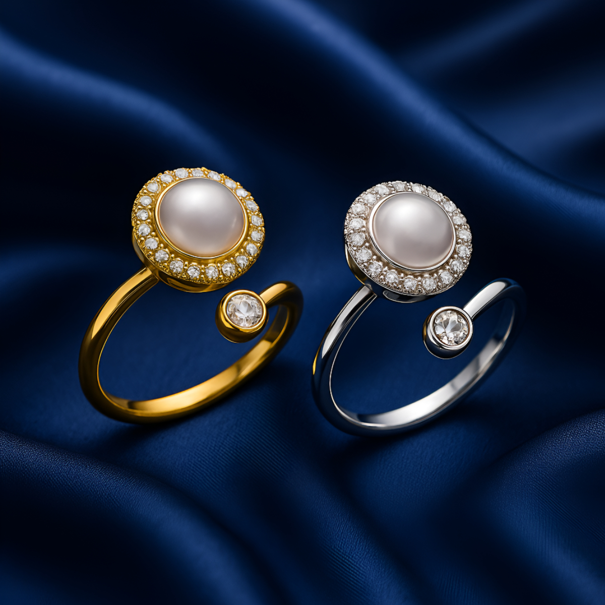 PEARL STONE SPINNER RING