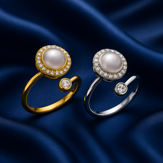 PEARL STONE SPINNER RING