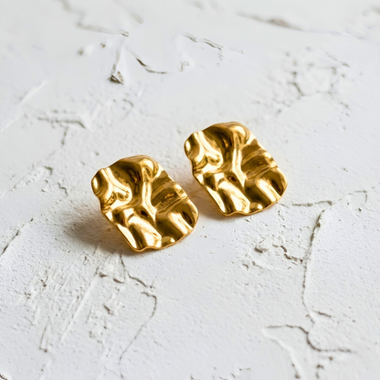 Crumpled Stud Earrings