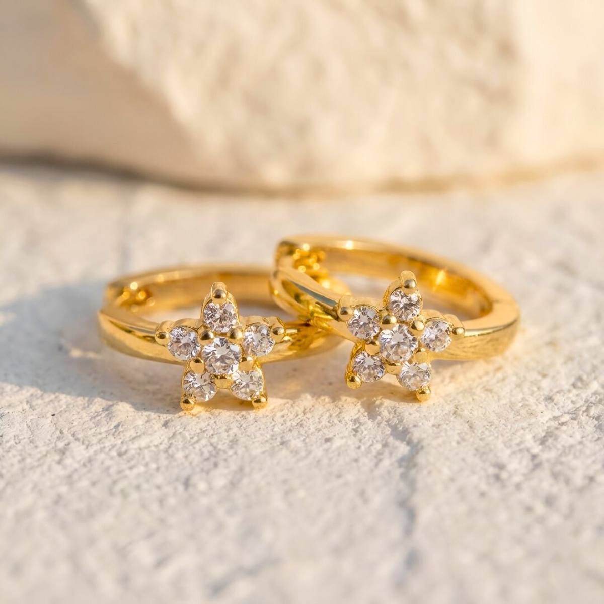 Star Huggie Earrings