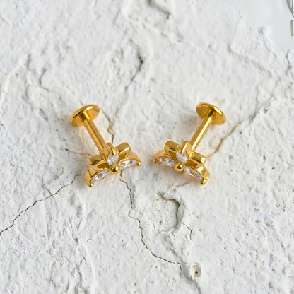 Lotus Flower Labret Piercing