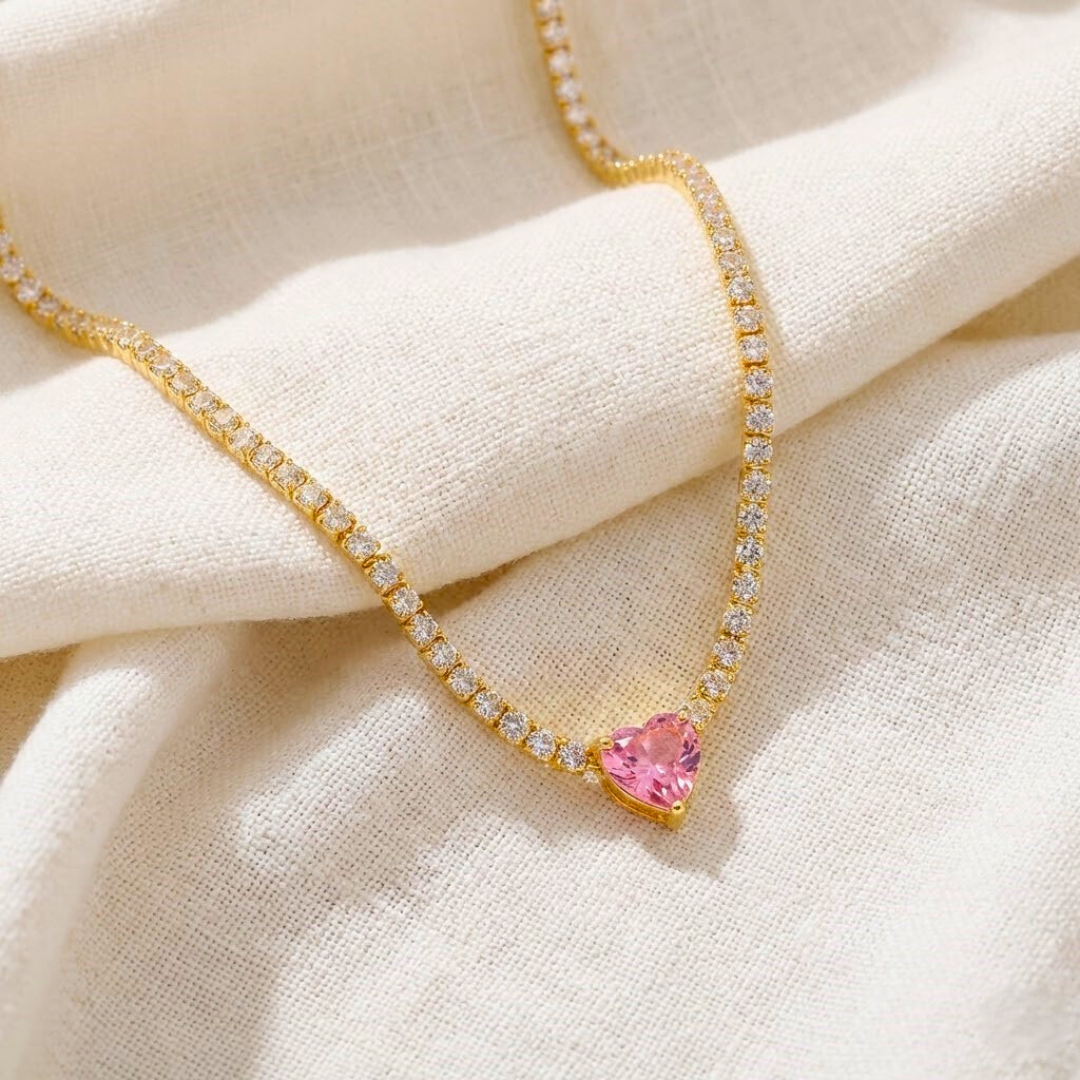 Tennis Choker with Heart