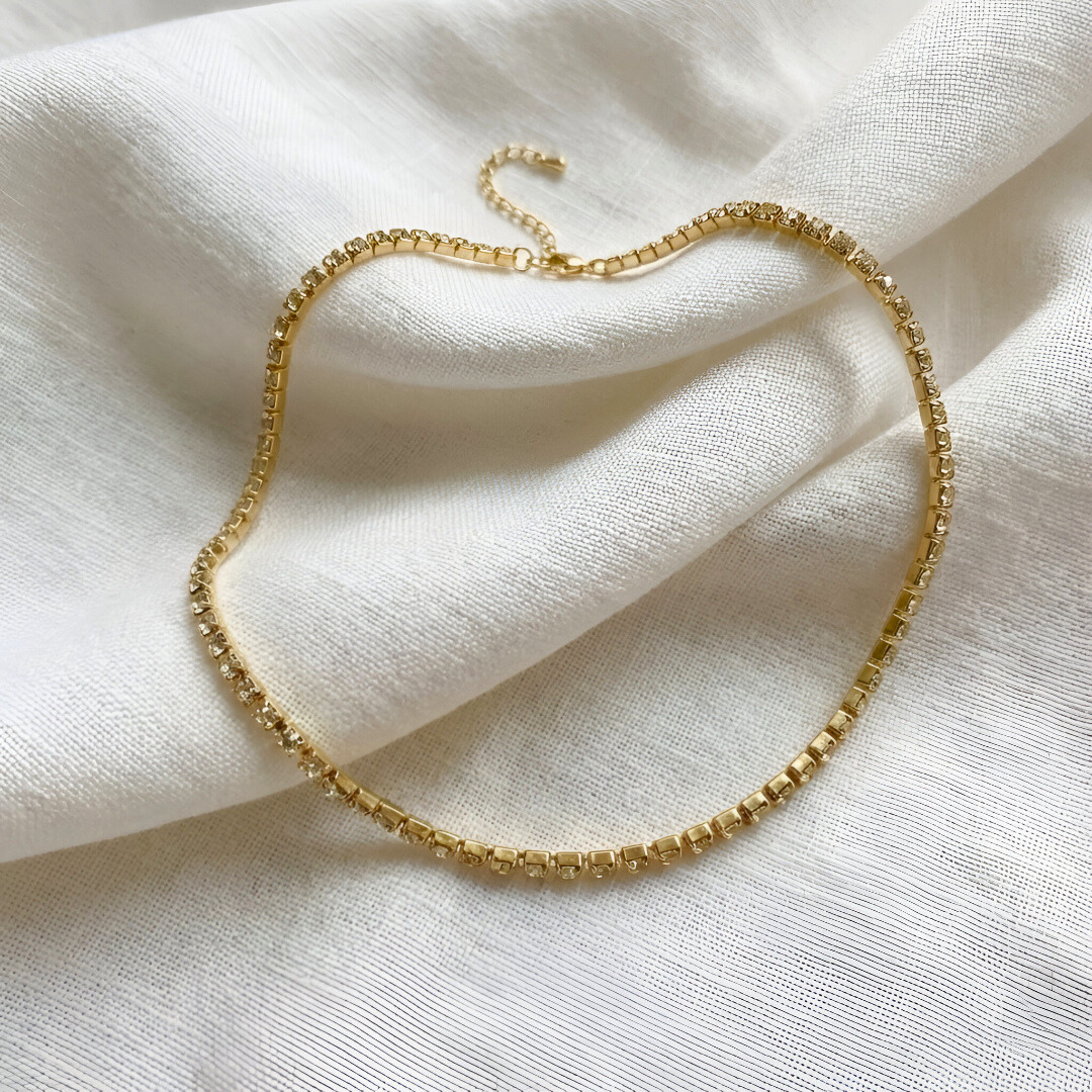 Rhinestone Tennis Choker