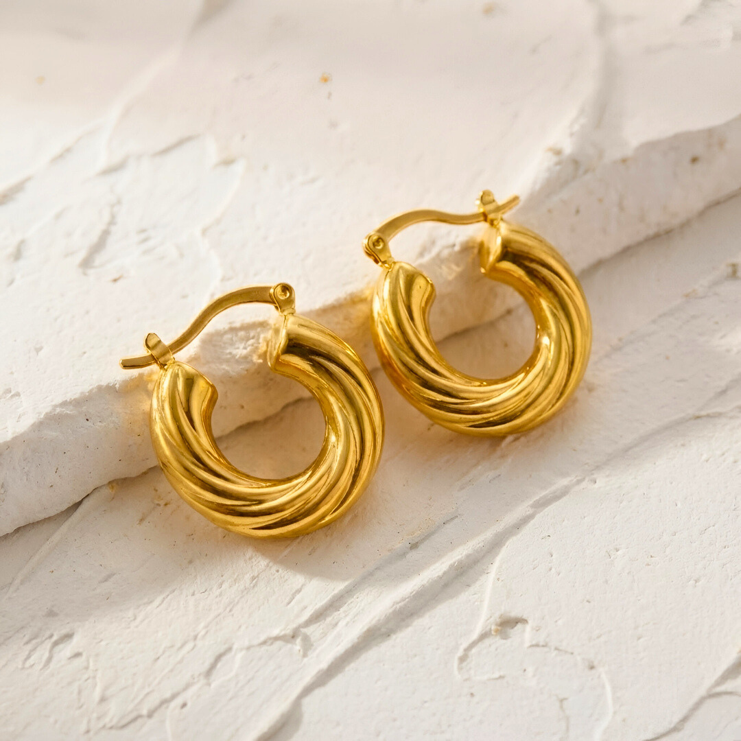 "Croissant" Hoop Earrings