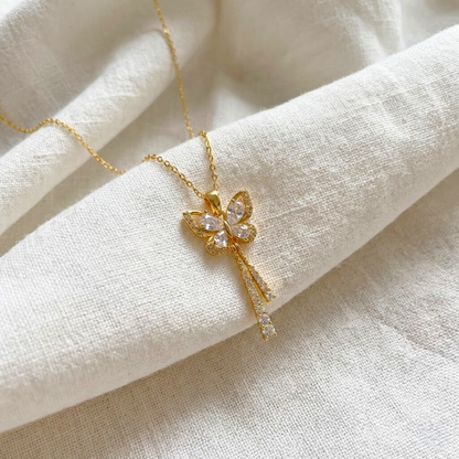 Zircon Butterfly Necklace