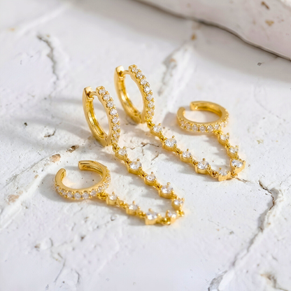 Zircon Chain Ear Cuff