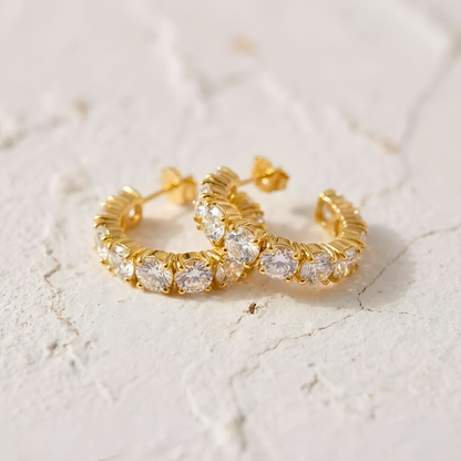 Tennis Hoop Earrings