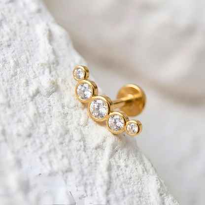 Golden Arc Labret Piercing