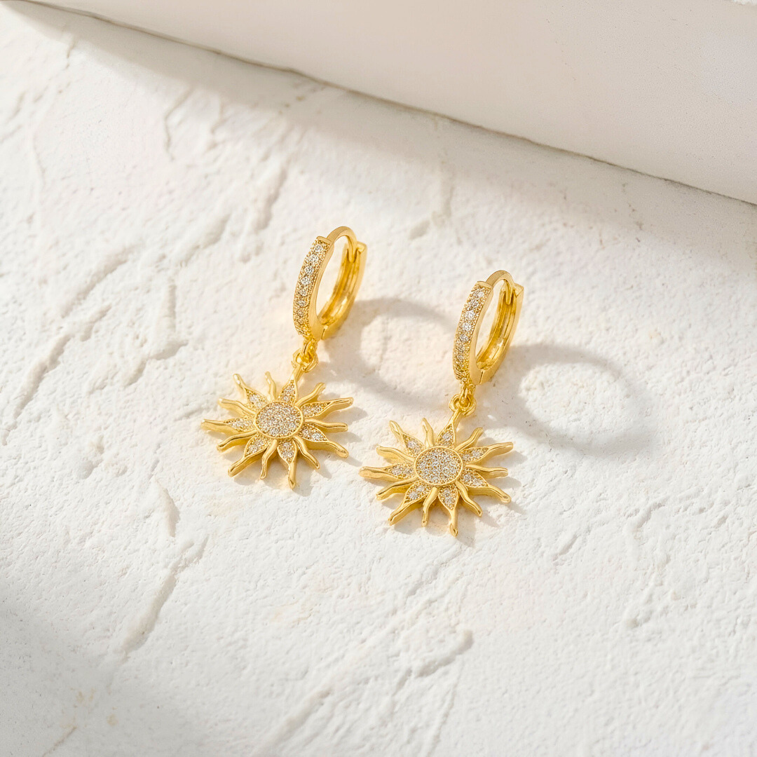 Sun Pendant Earrings