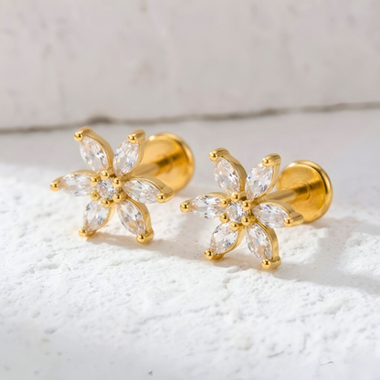 Flower Labret Earrings