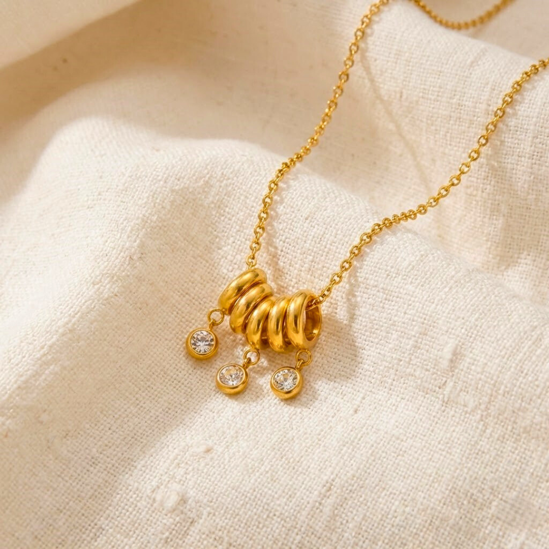 Zircon Hoop Necklace