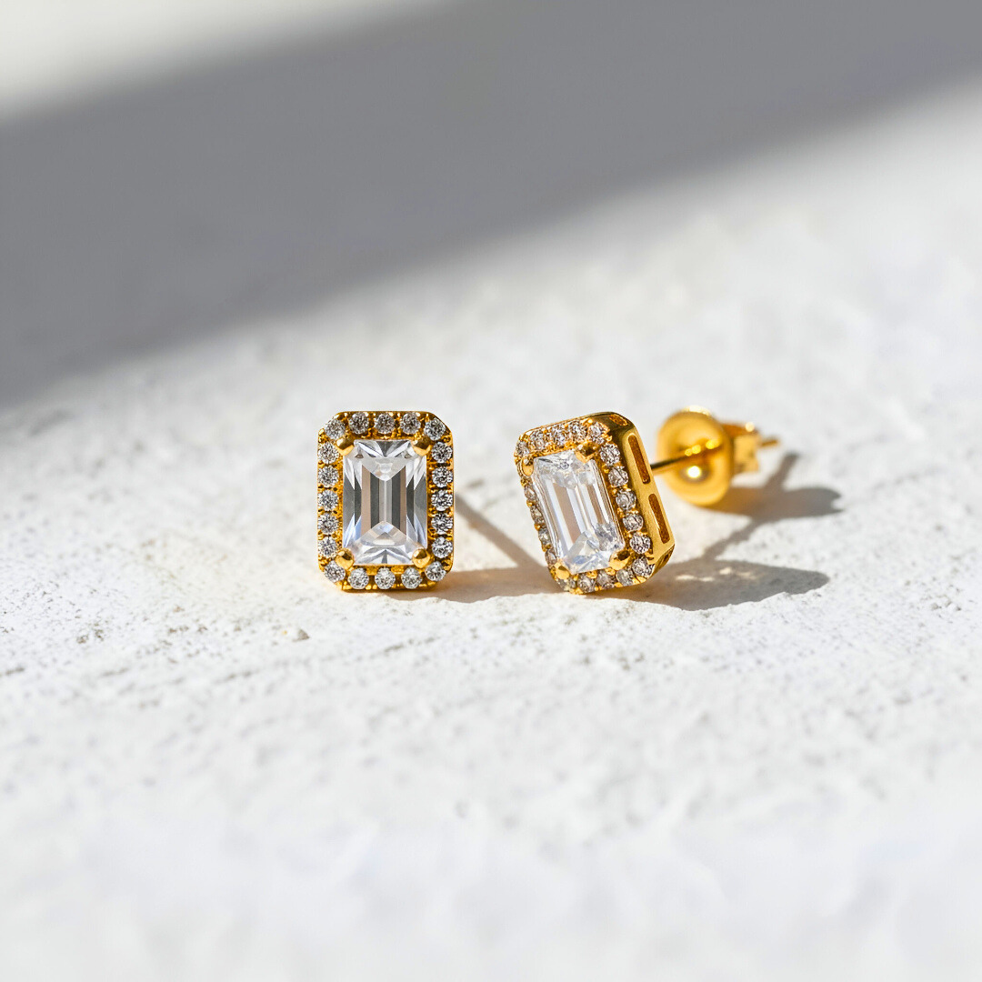 Emerald Cut Earrings