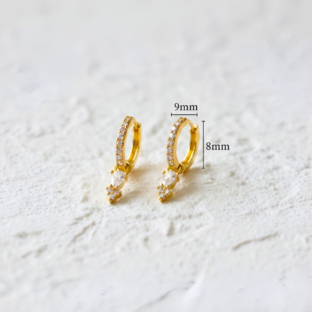 Huggie with Pavé Drop Pendant