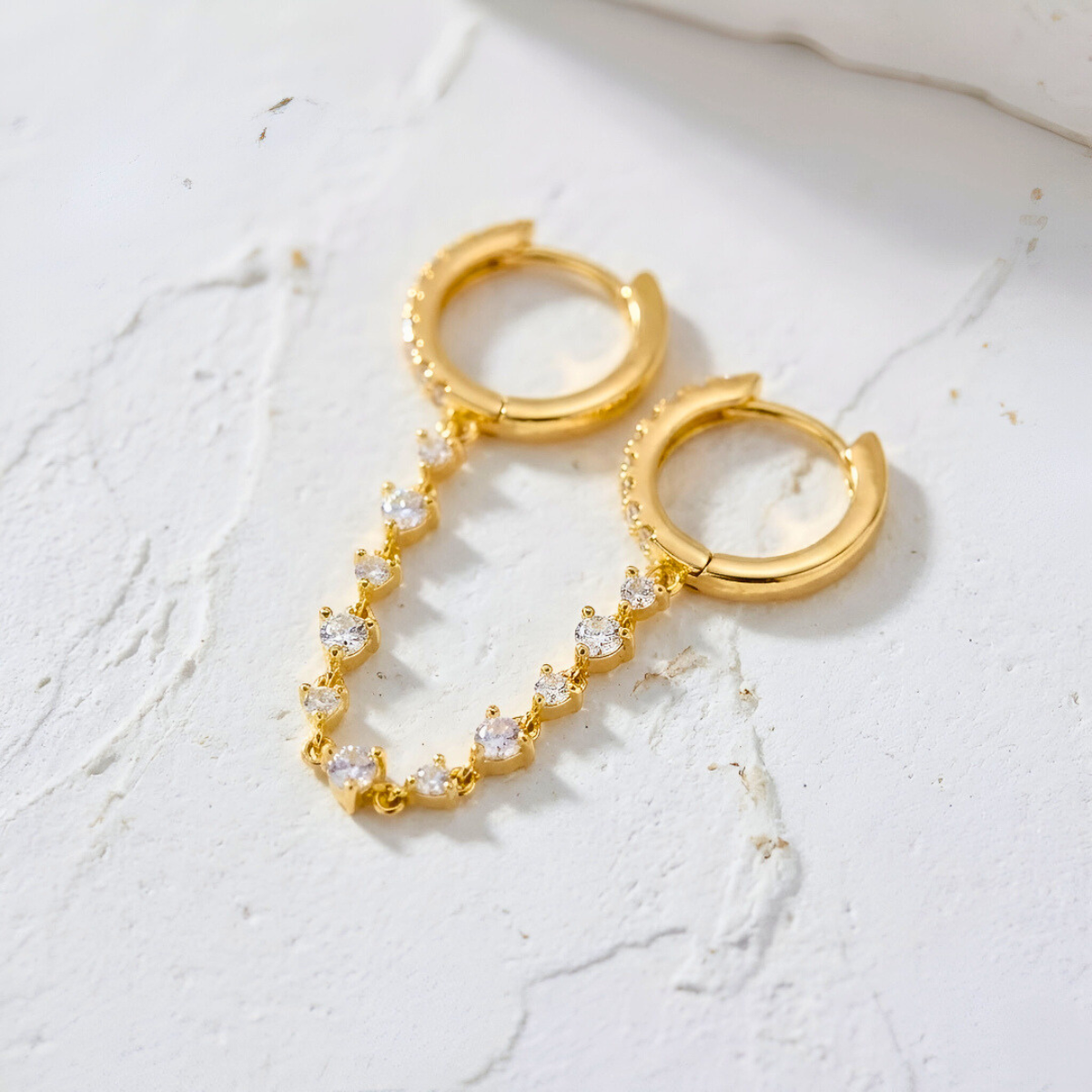 Zircon Chain Ear Cuff