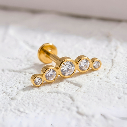 Golden Arc Labret Piercing