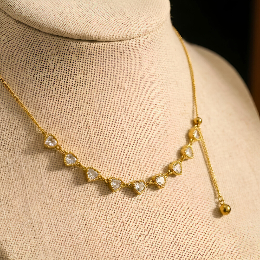 Hearts Up and Down Necklace