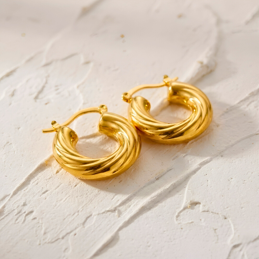 "Croissant" Hoop Earrings