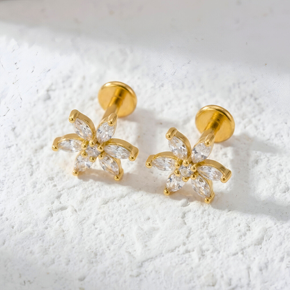 Flower Labret Earrings