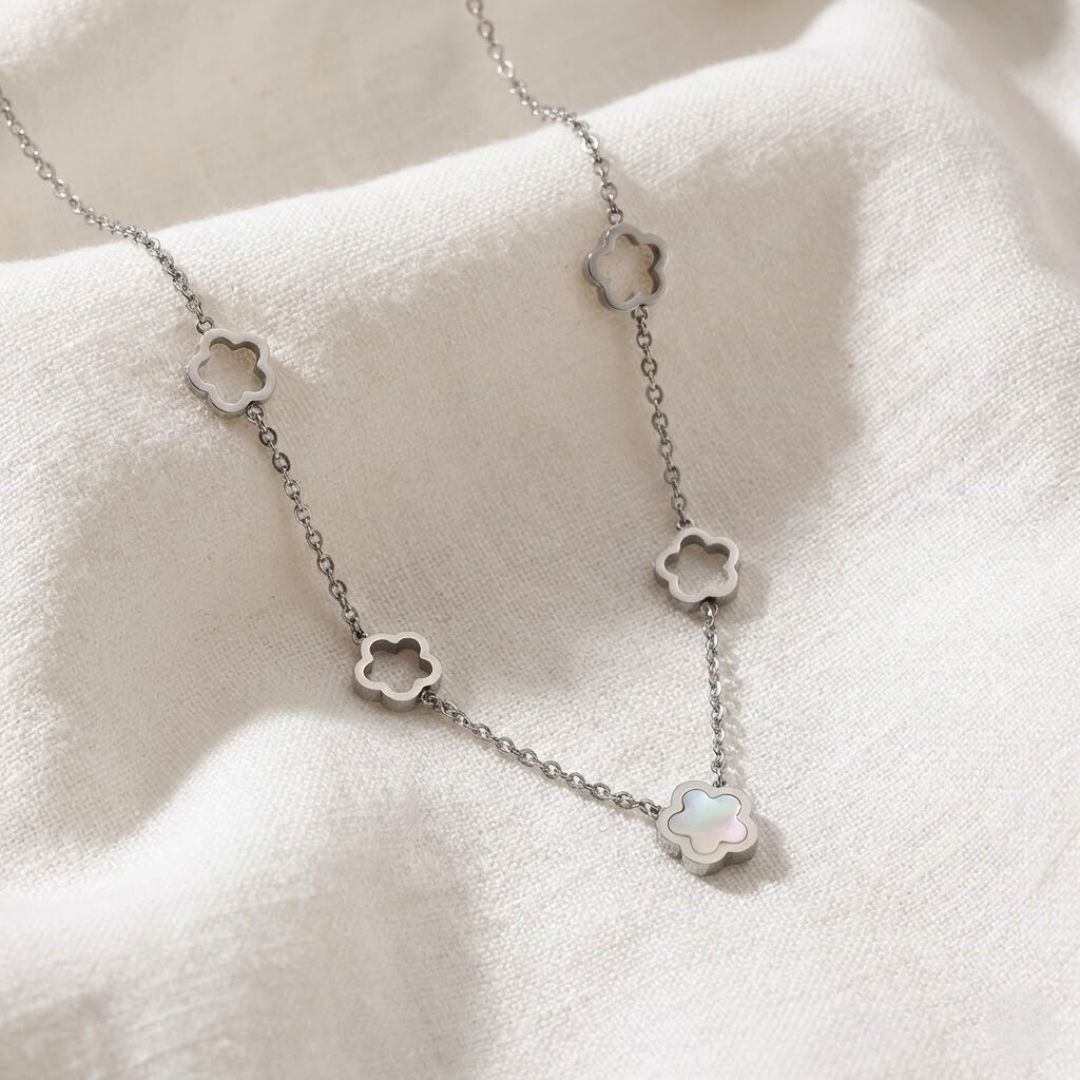 Mother of Pearl Flower Necklace
