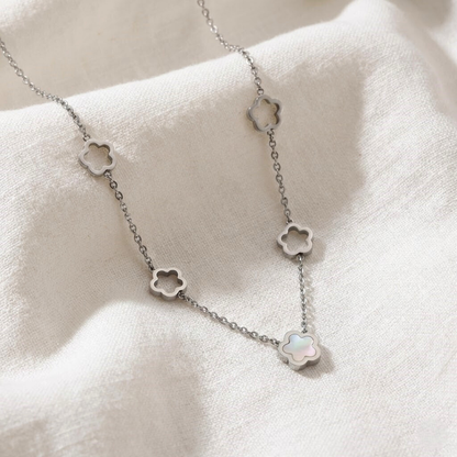 Mother of Pearl Flower Necklace
