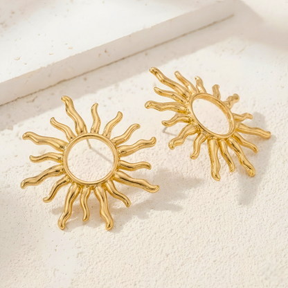 Maxi Sun Gold Earrings