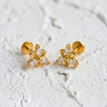 Lotus Flower Labret Piercing