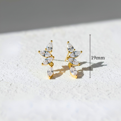 Marquise Leaf Ear Climber