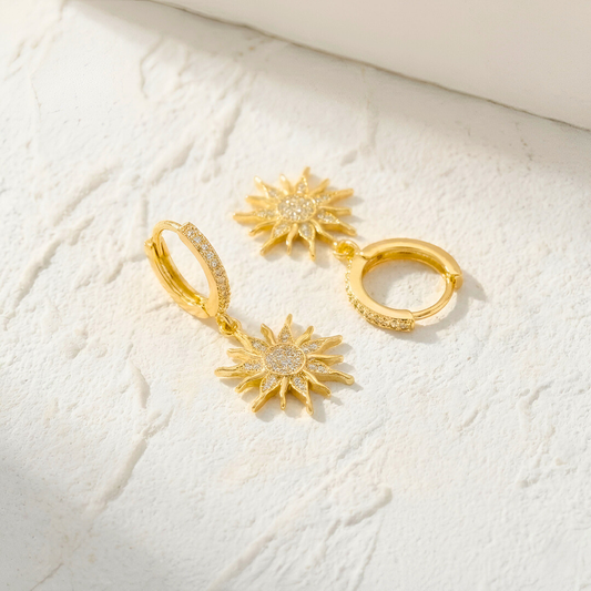 Sun Pendant Earrings
