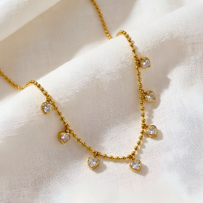 Hearts and Zircon Choker