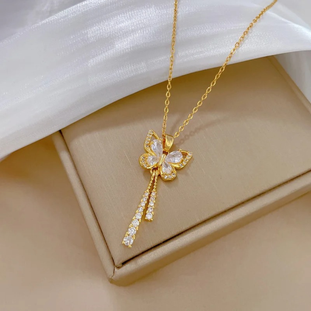 Zircon Butterfly Necklace