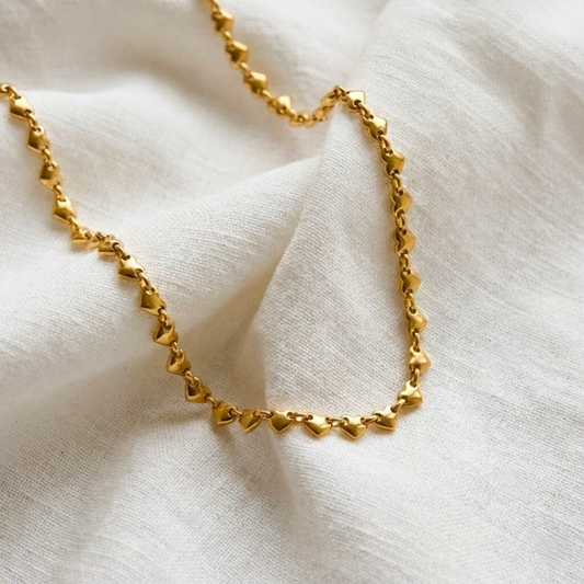 Gold Hearts Choker