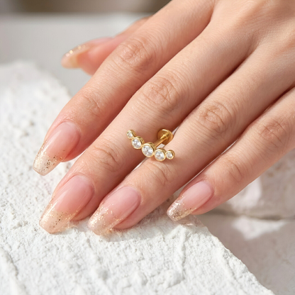 Golden Arc Labret Piercing