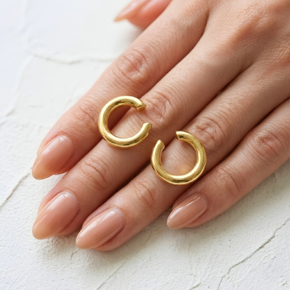 Chunky C-Shape Earrings