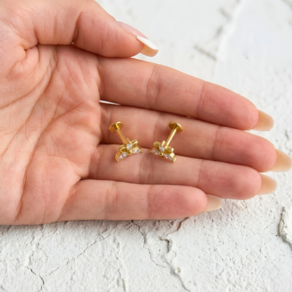 Lotus Flower Labret Piercing