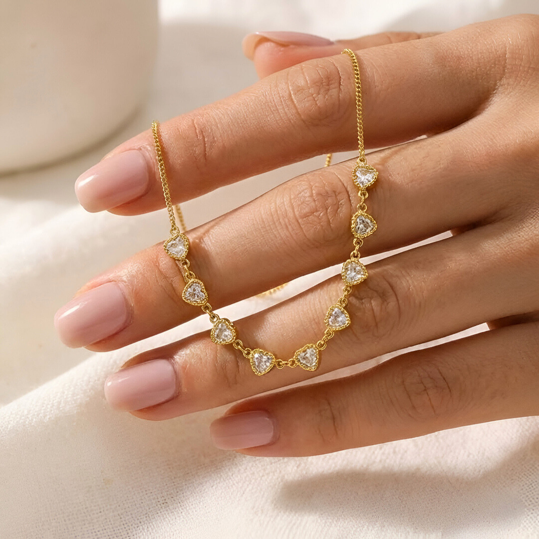 Hearts Up and Down Necklace