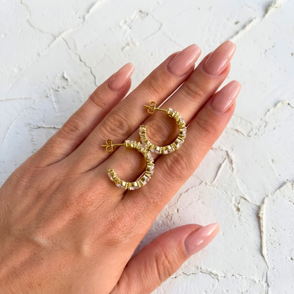 Tennis Hoop Earrings