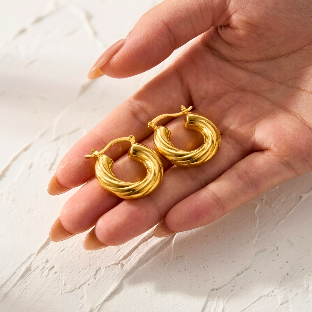 "Croissant" Hoop Earrings