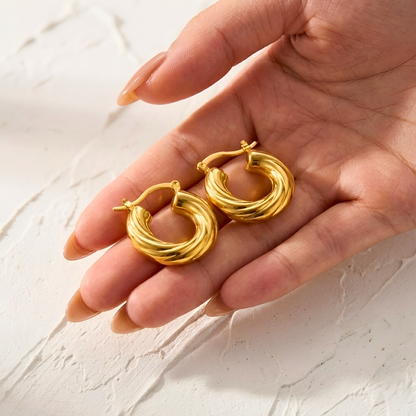 "Croissant" Hoop Earrings