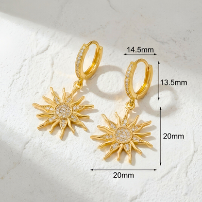 Sun Pendant Earrings