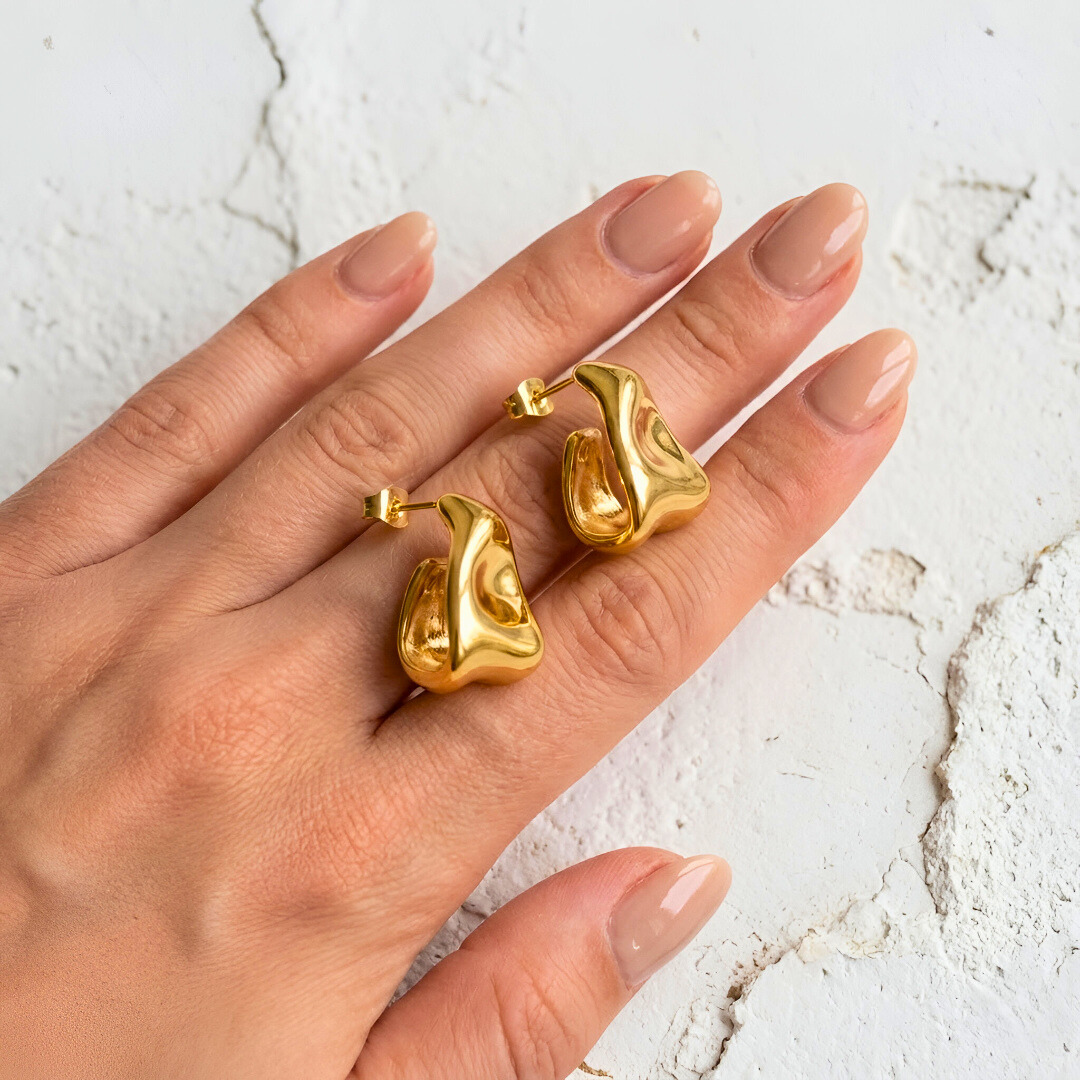 "Melted" Stud Earrings