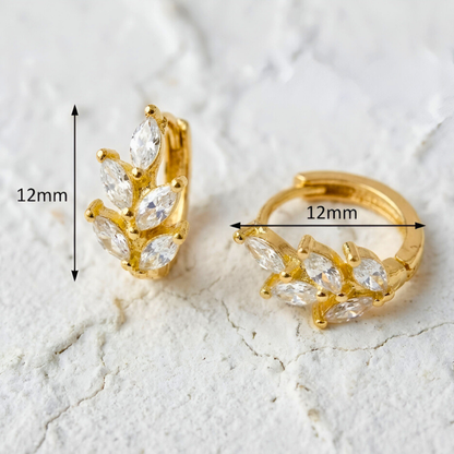 Marquise Leaf Cut Earrings