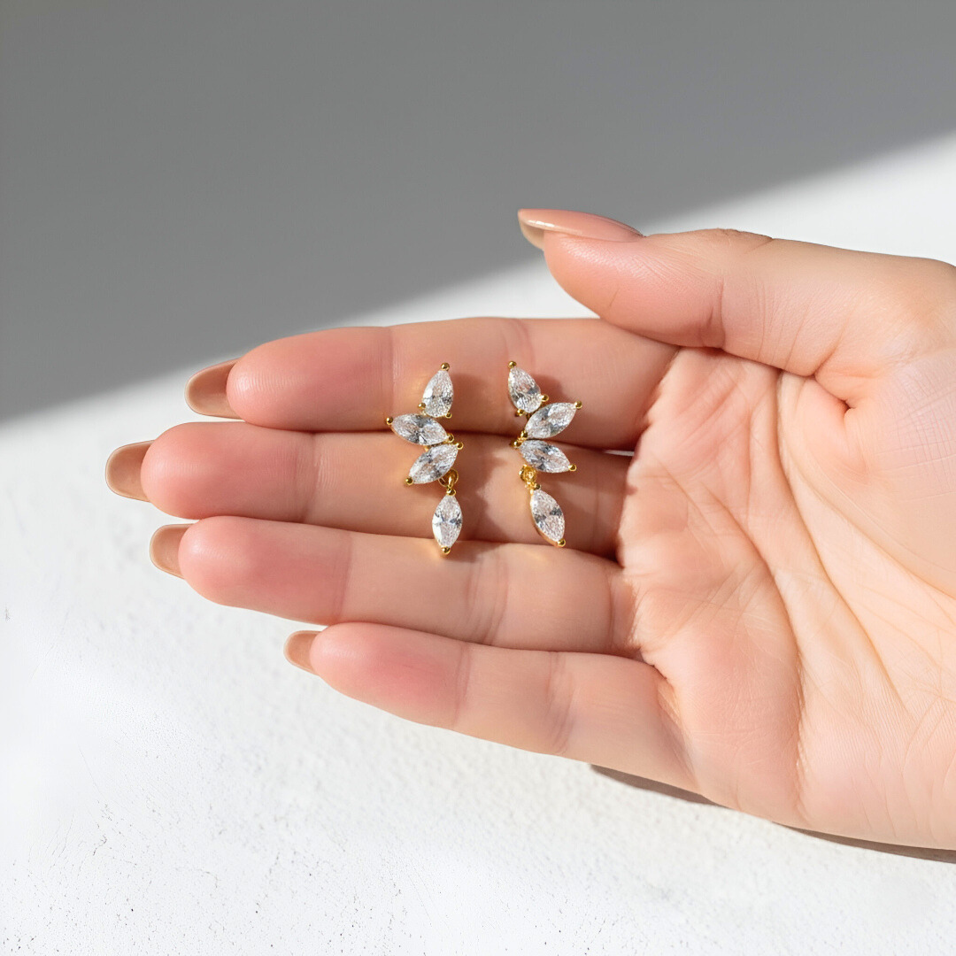 Marquise Leaf Ear Climber