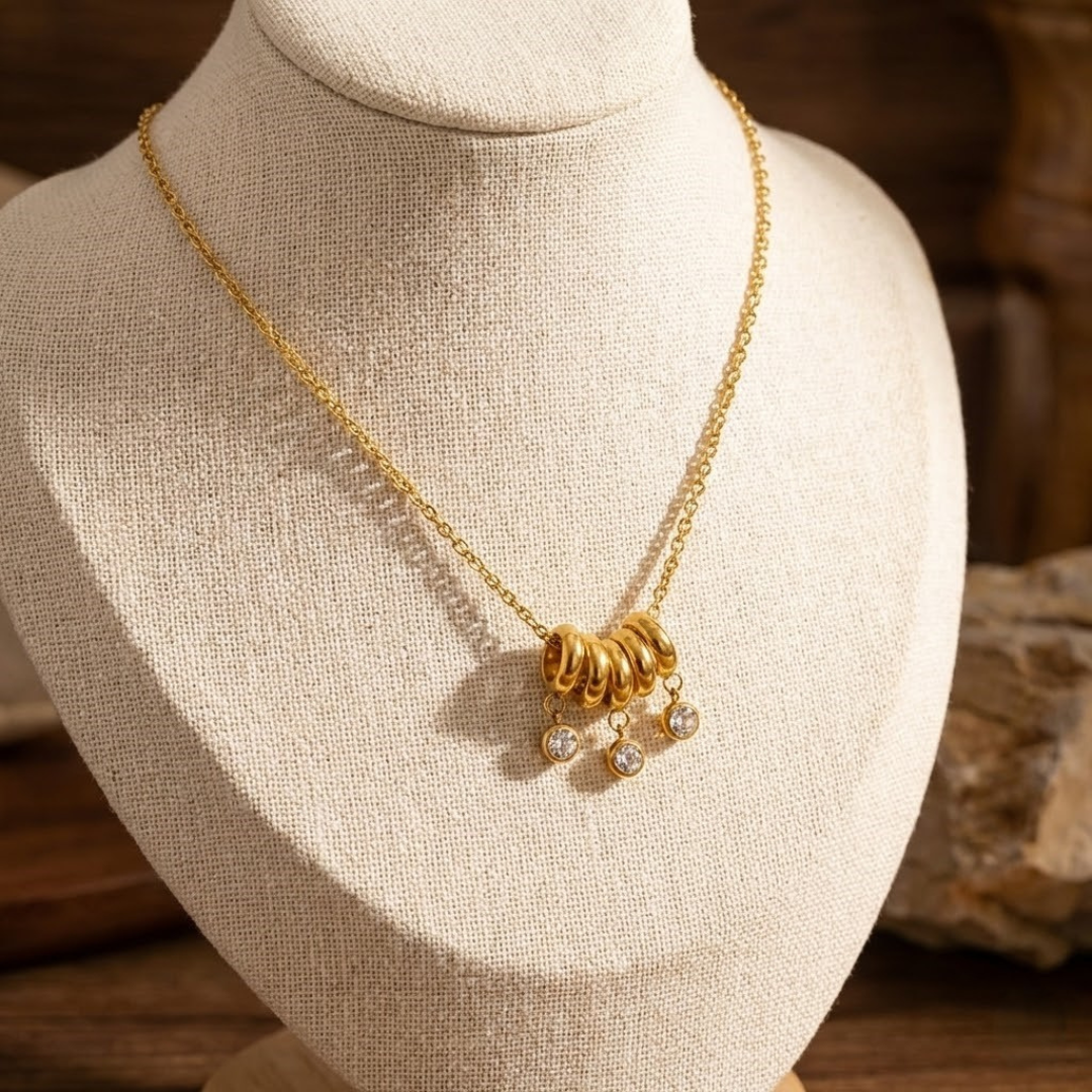 Zircon Hoop Necklace