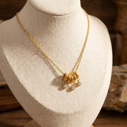 Zircon Hoop Necklace