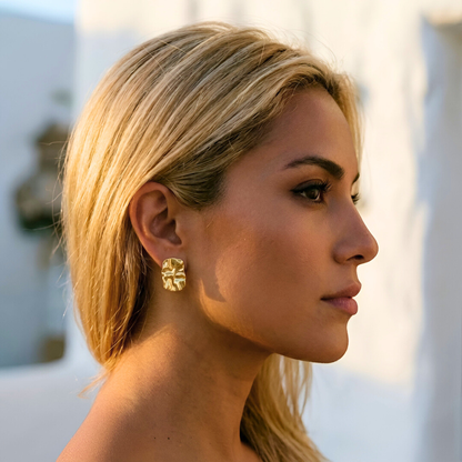 Crumpled Stud Earrings