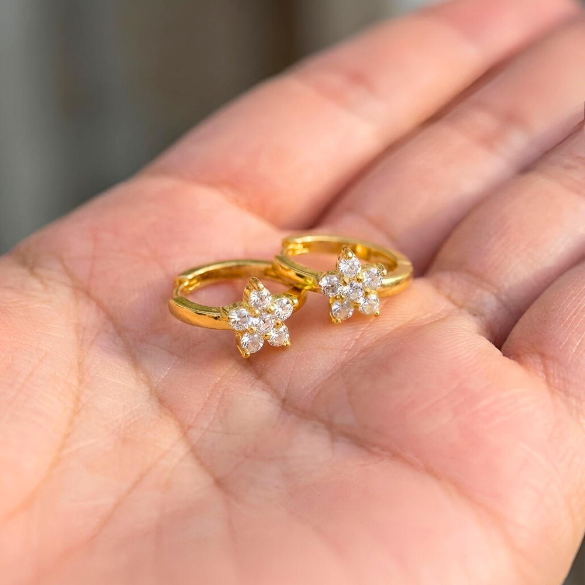 Star Huggie Earrings